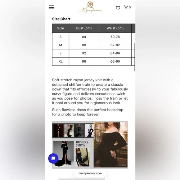 Momyknows Side Slit Off Shoulder Bodycon Maternity Maxi Dress - Picture 5 of 5